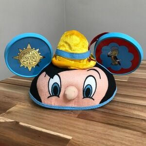 Disney Parks Pinnocchio Ear Hat Adult Jiminy Cricket Official Conscience 18Kt